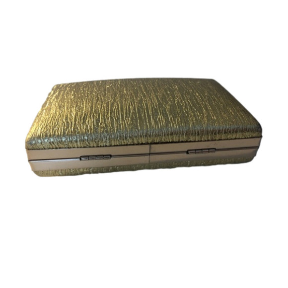 CHARMING Charlie Hard Shell Gold Clutch - Picture 4 of 6